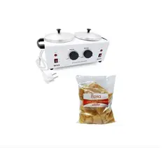 GENERICO - Kit Olla Depilatoria 1 Kg + Cera Elastica 400g+ 10 Paletas