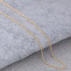 GENERICO - Cadena tejido 3×1 delgado unisex oro laminado 18k