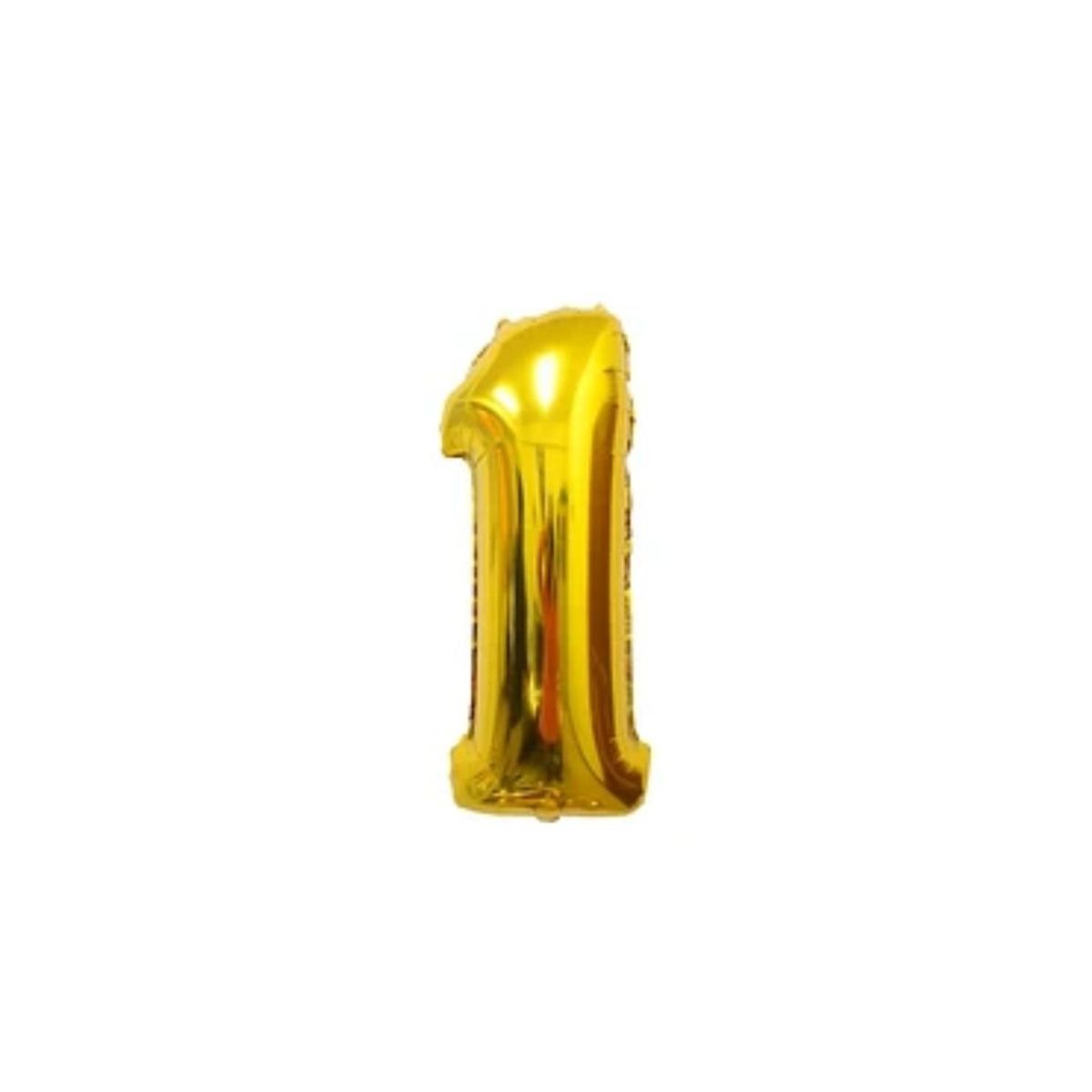 GENERICO - Globo Numero 1 Dorado 16 pulgadas