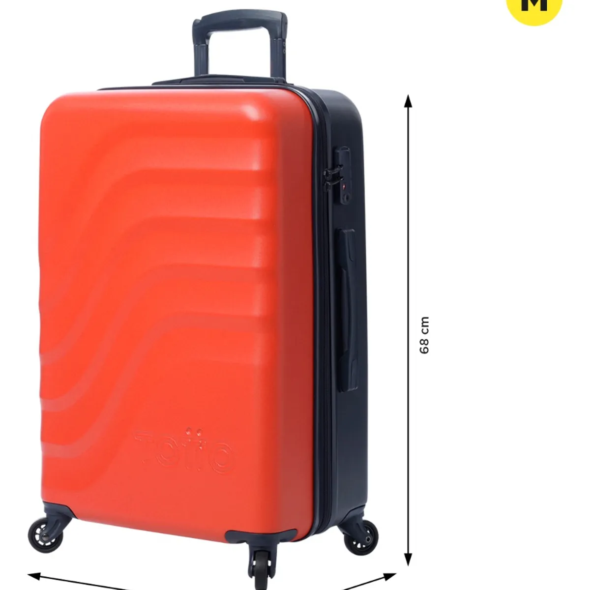 TOTTO - Totto Maleta De Viaje Carry On Ajustable Ruedas 360 M Baz002