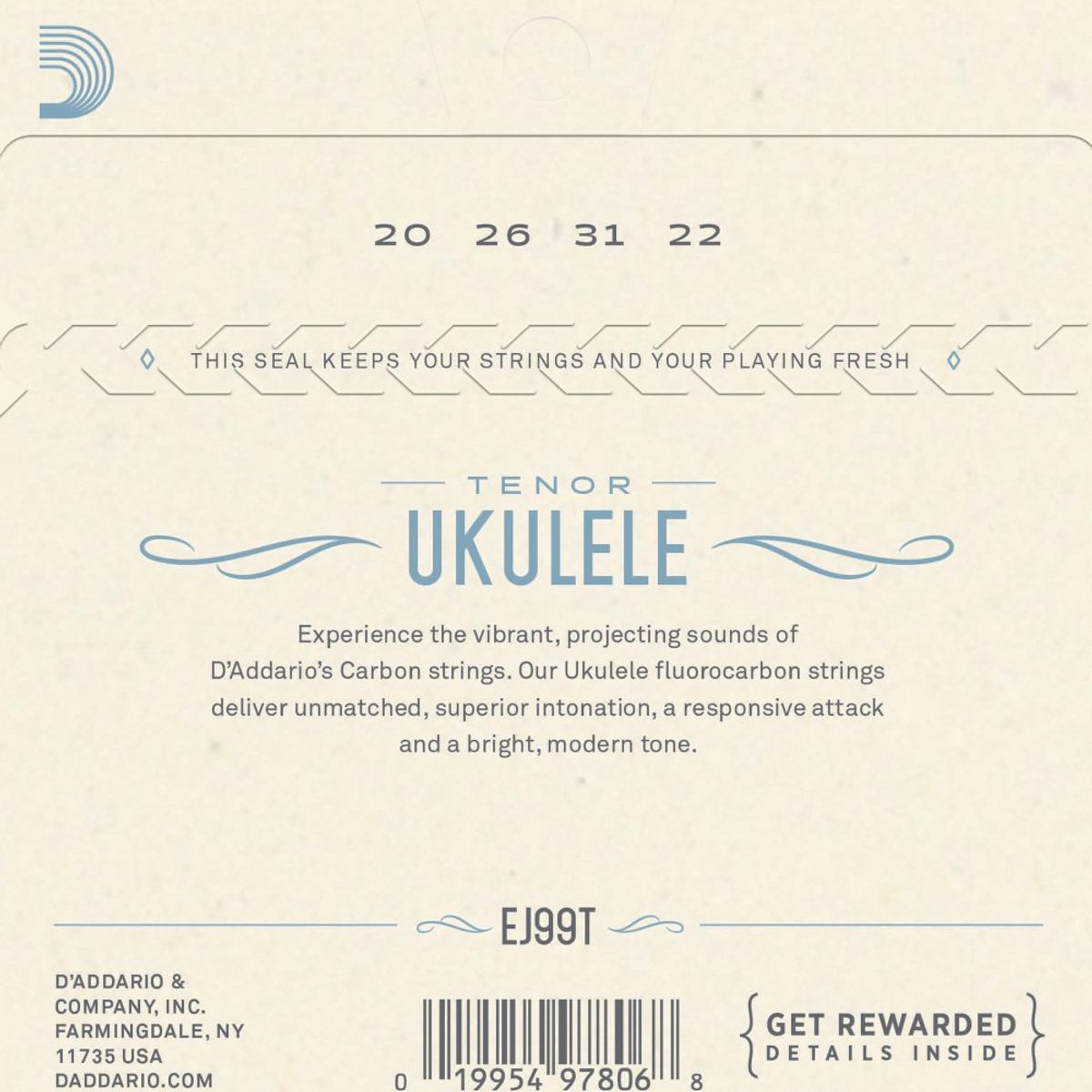 DADDARIO - Set Cuerdas Ukelele Tenor EJ99T Daddario