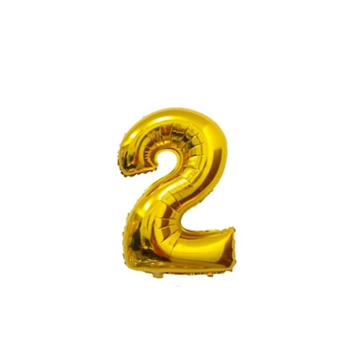 GENERICO - Globo Numero 2 Dorado 16 pulgadas