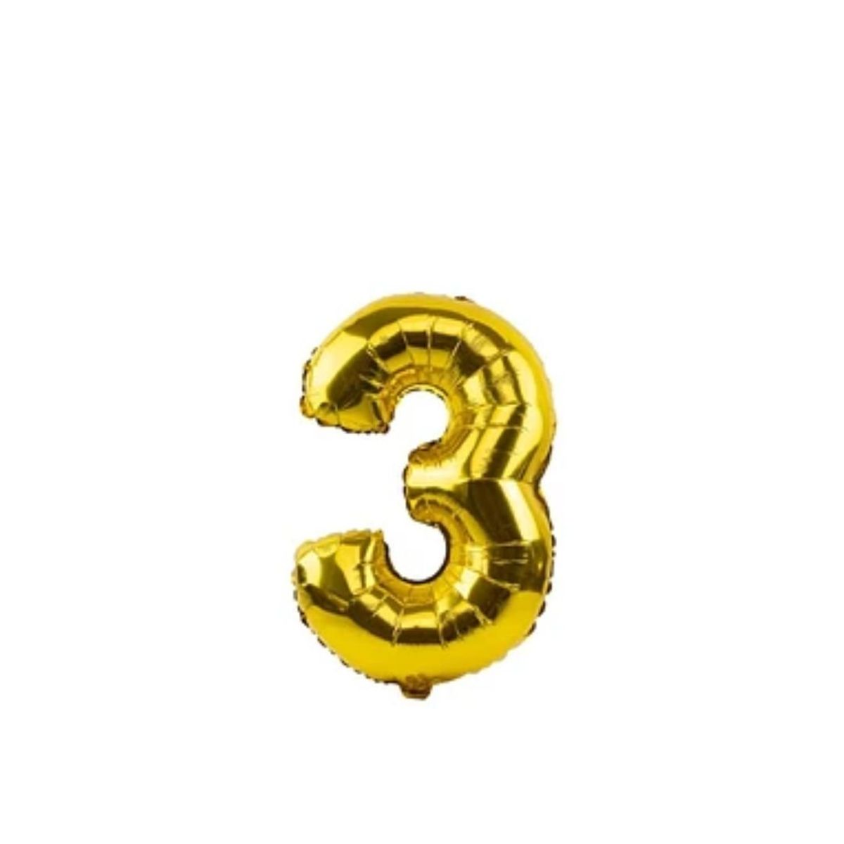 GENERICO - Globo Numero 3 Dorado 16 pulgadas