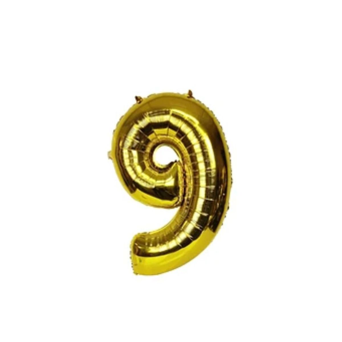 GENERICO - Globo Numero 9 Dorado 16 pulgadas