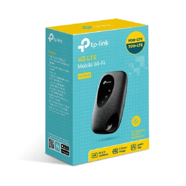 TP LINK - Router Portátil Inalámbrico TP-Link M7200 Wi-Fi Móvil 4G LTE