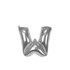 GENERICO - Globo Letra W Plateado 40 pulgadas