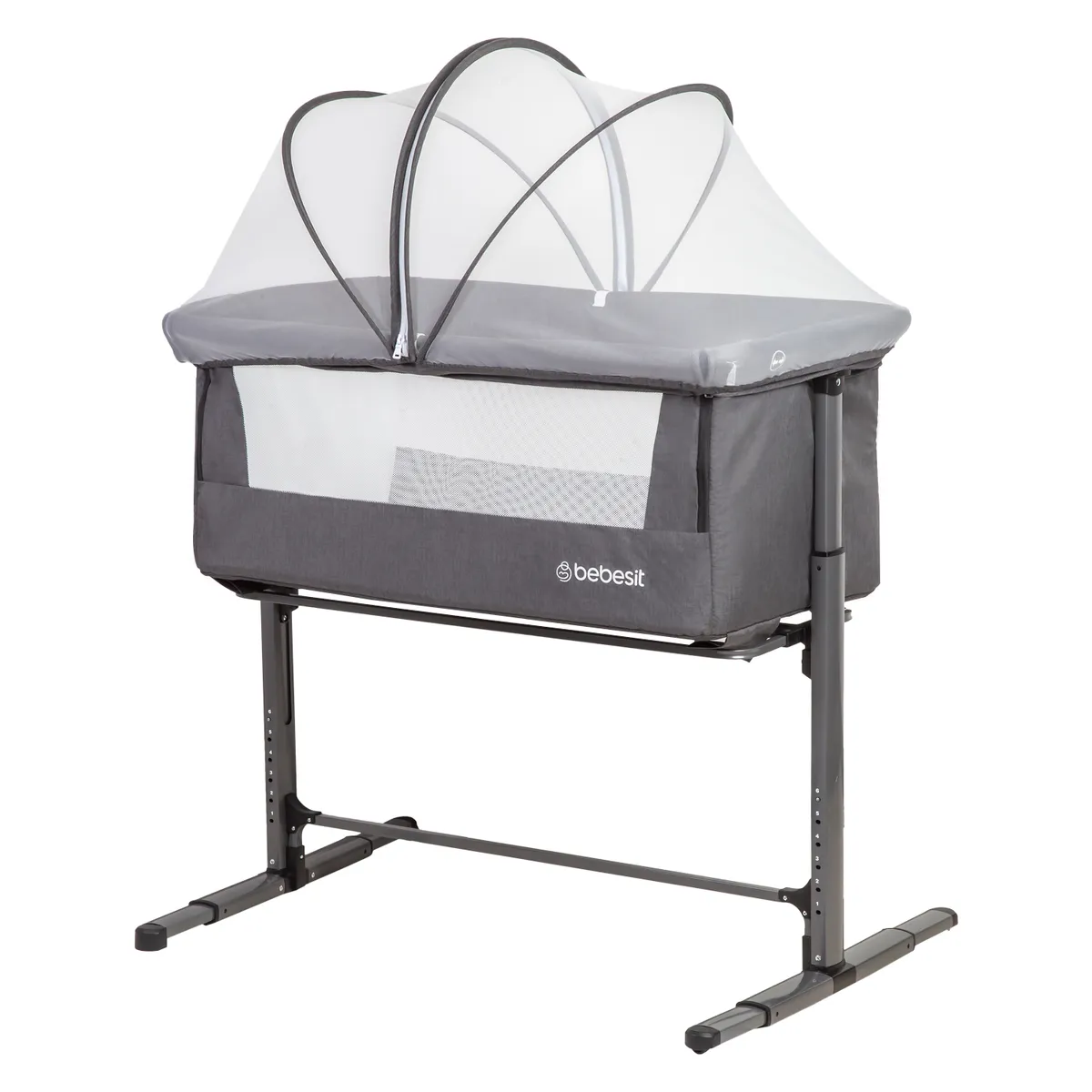 BEBESIT - Cuna Colecho con Mosquitero MySide LX Gris Bebesit