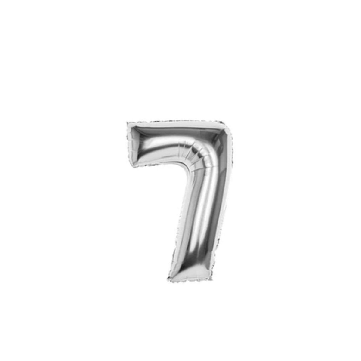 GENERICO - Globo Numero 7 Plateado 16 pulgadas