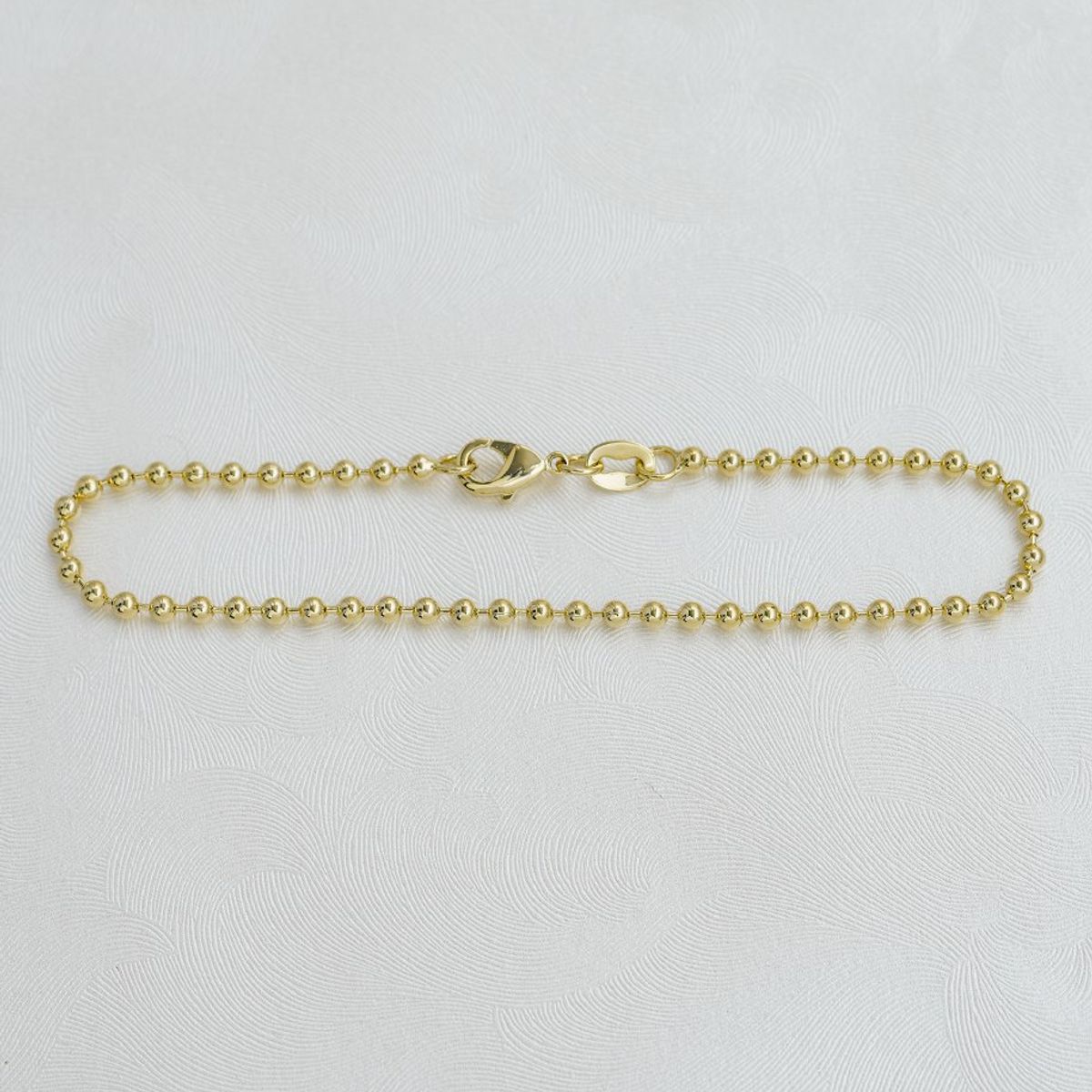 GENERICO - Tobillera tejido militar gruesa oro laminado 18k