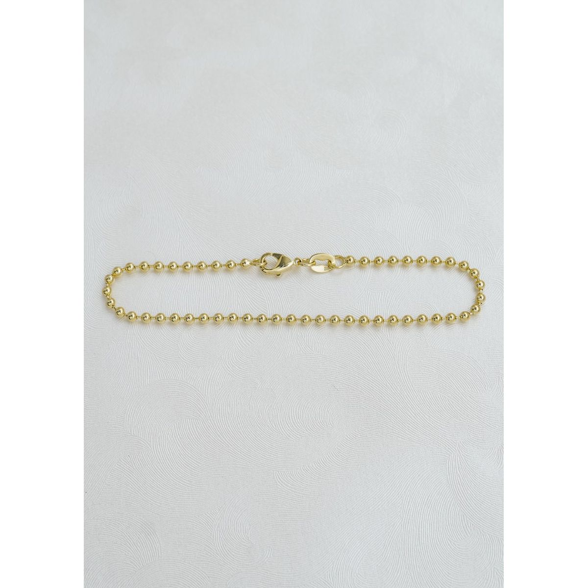 GENERICO - Tobillera tejido militar gruesa oro laminado 18k