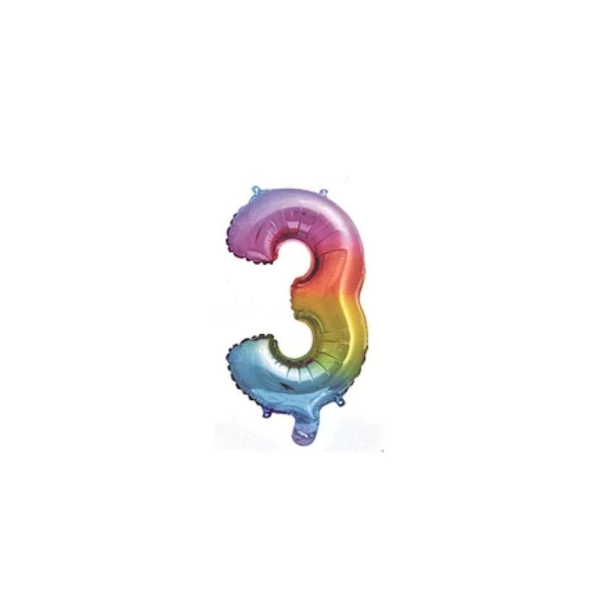 GENERICO - Globo Numero 3 Multicolor 16 pulgadas