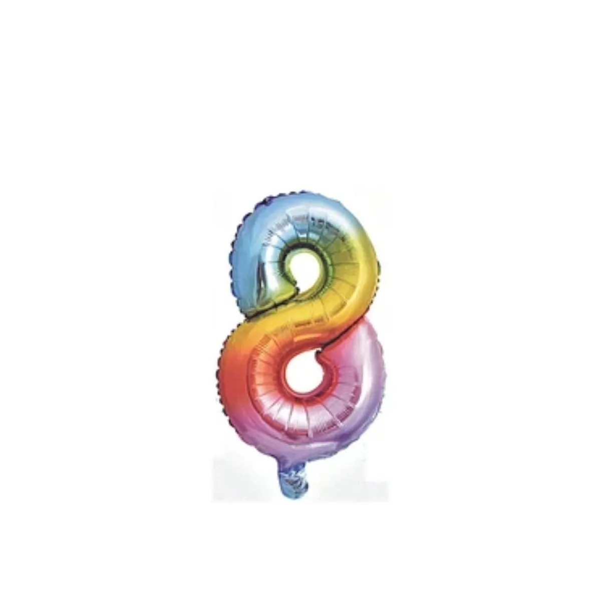 GENERICO - Globo Numero 8 Multicolor 16 pulgadas