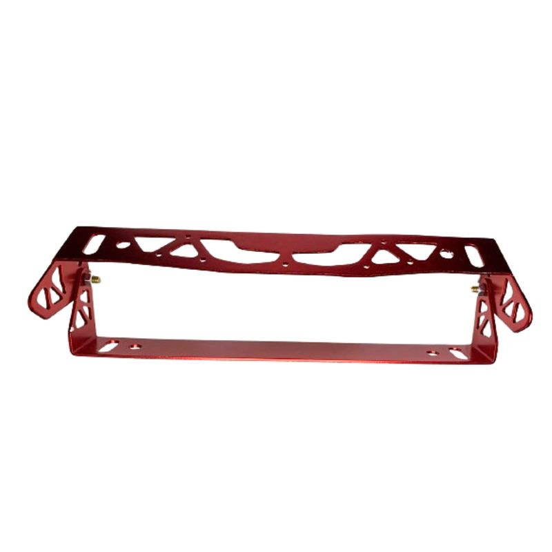 GENERICO - Porta MATRICLA Para Autos Universal Tunning ROJO