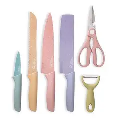 GENERICO - Set de Cuchillos Arcoiris 6 Piezas