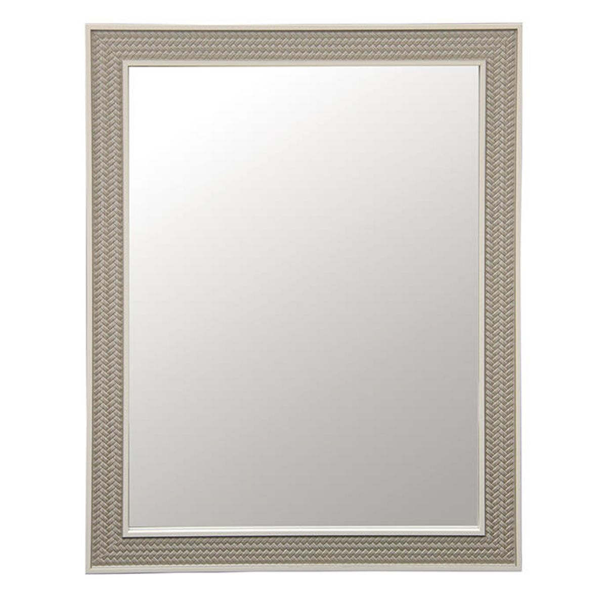 VGO - Espejo Marco Tipo Tejido 30X120 Cm Gris Vgo