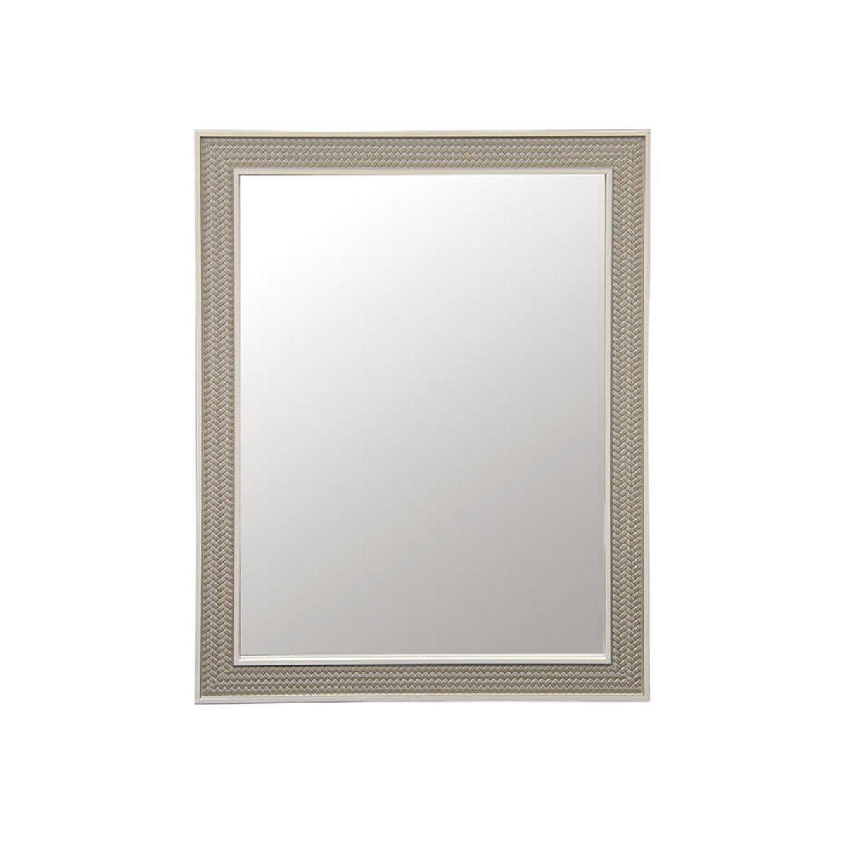 VGO - Espejo Marco Tipo Tejido 30X120 Cm Gris Vgo