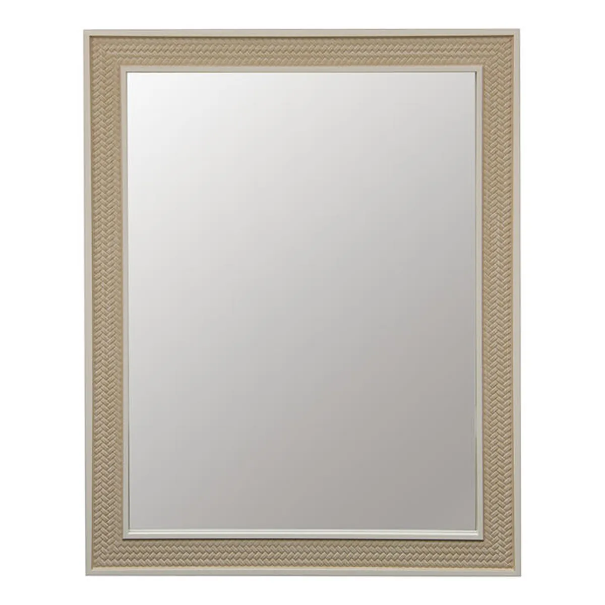 VGO - Espejo Marco Tipo Tejido 50X70 Cm Madera Vgo