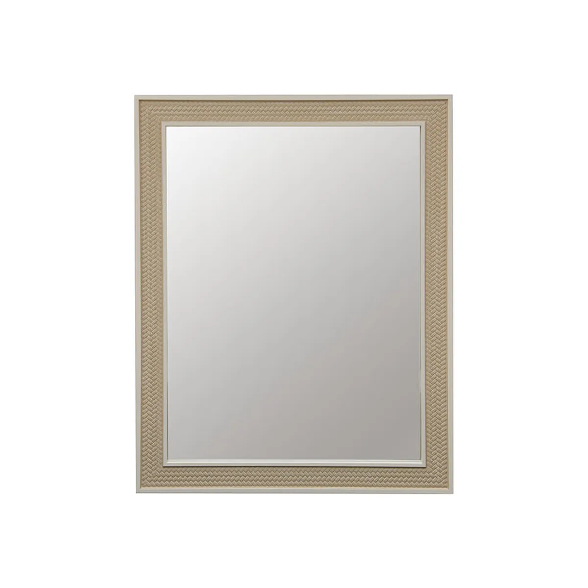 VGO - Espejo Marco Tipo Tejido 50X70 Cm Madera Vgo