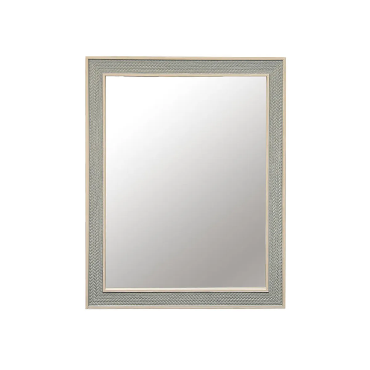 VGO - Espejo Marco Tipo Tejido 50X70 Cm Verde Vgo