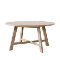 AMOBLE - Mesa De Comedor Atilo Natural Ch Redonda 140 Amoblé