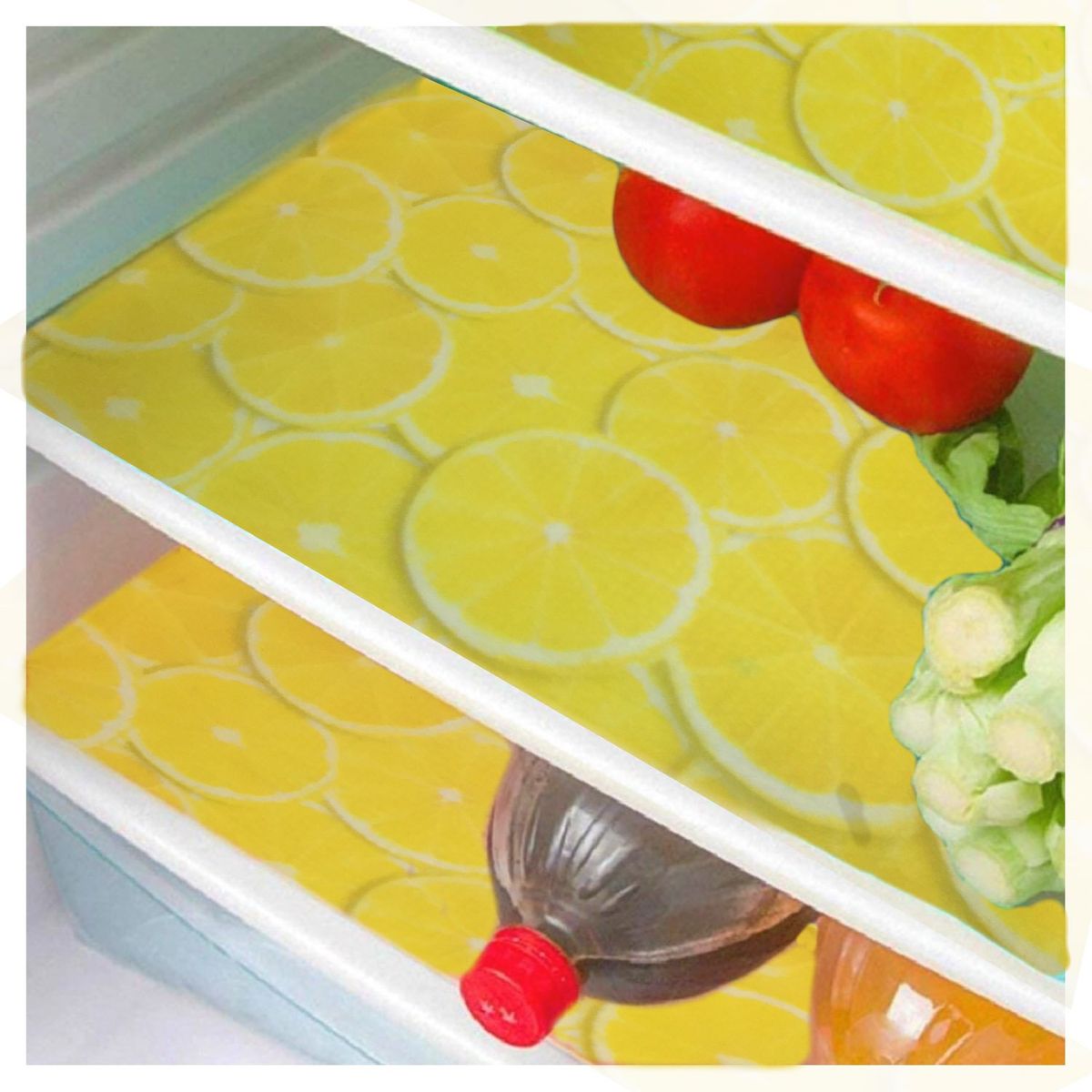 CONTACT - Pack Revestimiento Vinílico para Refrigerador Amarillo y Malla Blanca