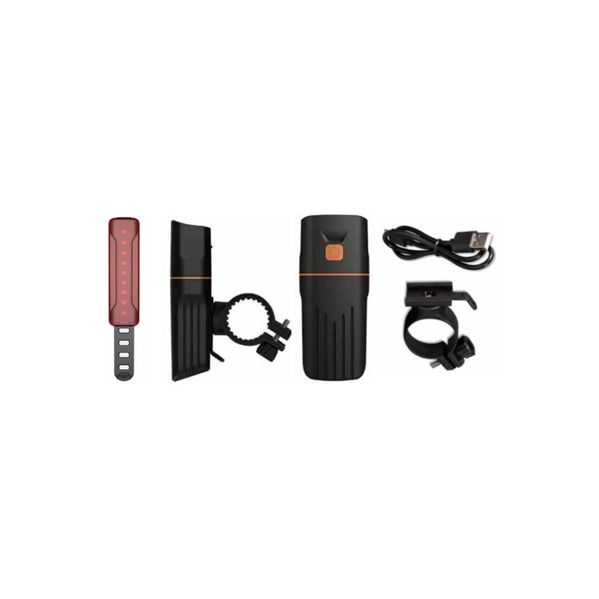 TECNOLAB - Luz Led Delantera Y Trasera Para Bicicletas Recargable - SC