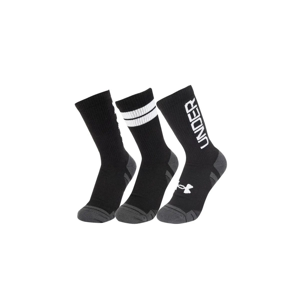UNDER ARMOUR - Pack 3 Calcetines unisex Tch Detalle Negro UNDER ARMOUR
