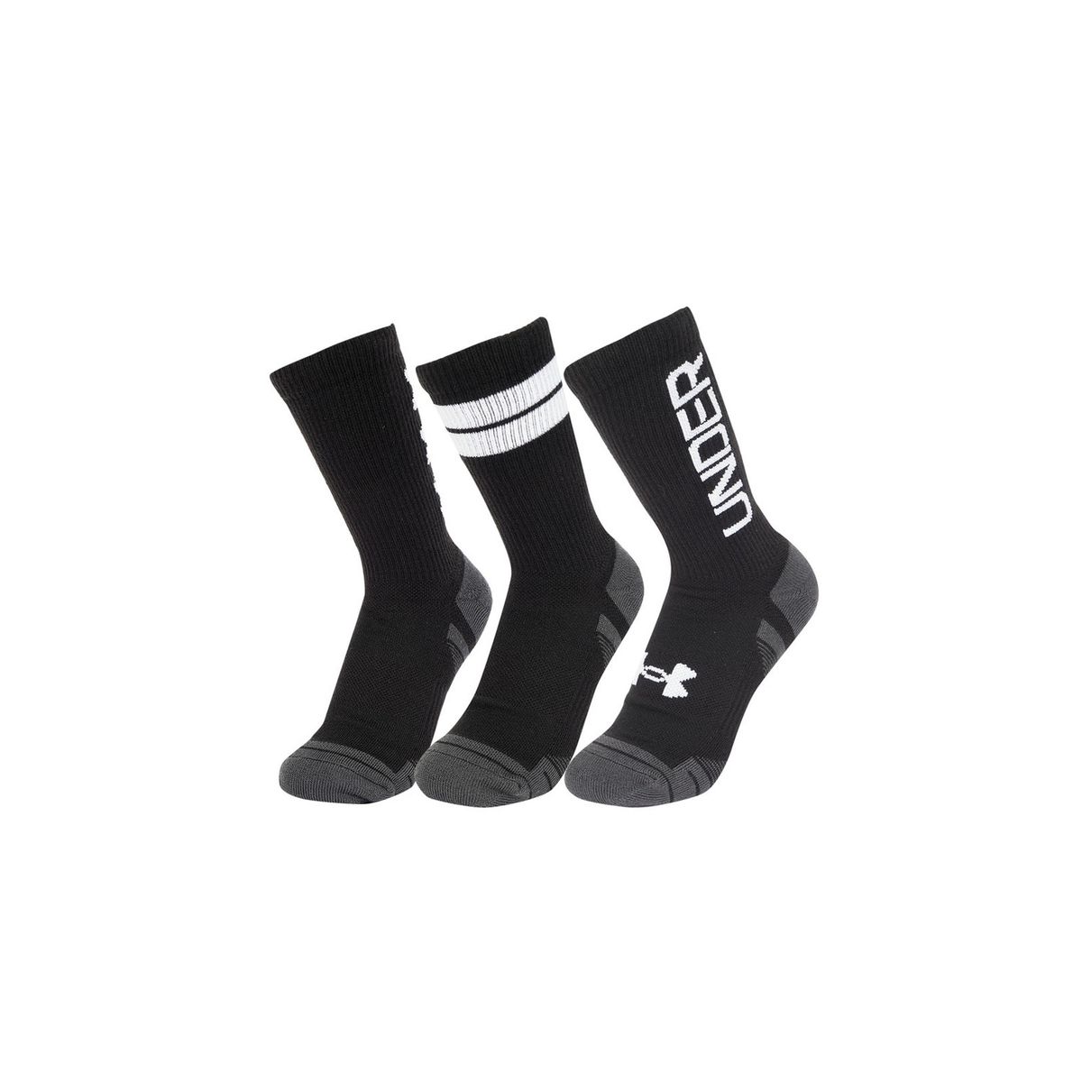 UNDER ARMOUR - Pack 3 Calcetines unisex Tch Detalle Negro UNDER ARMOUR