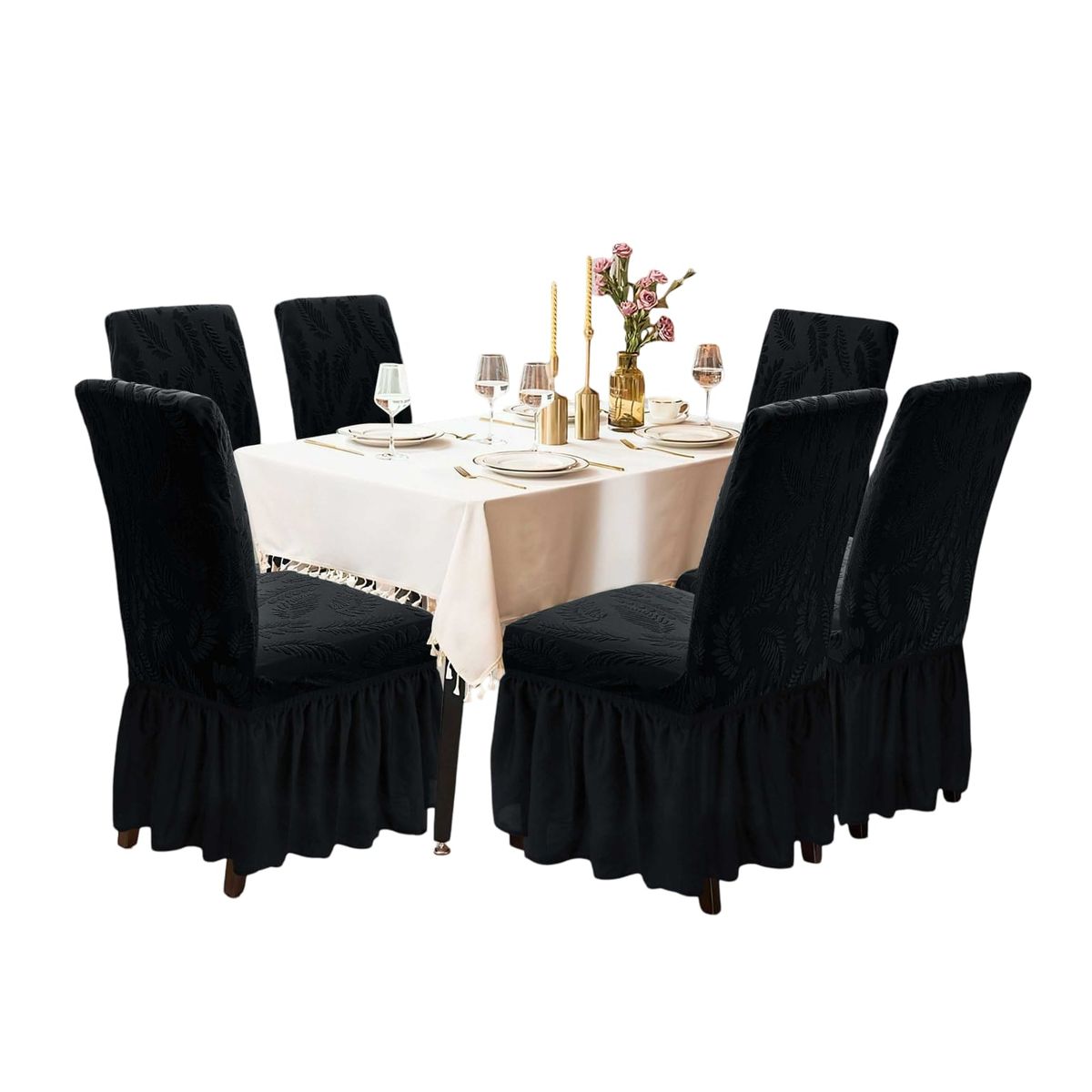 GENERICO - Fundas Sillas Turcas Diseñadas - Pack 6 D1