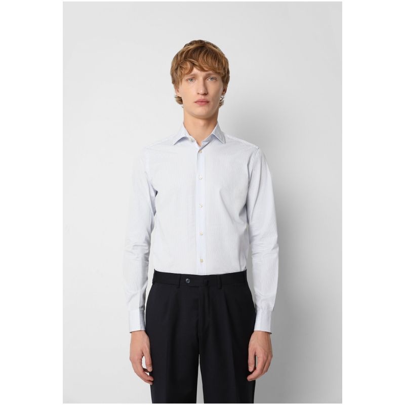 SCALPERS - Camisa Vestir Puño Mixto Bluestripes