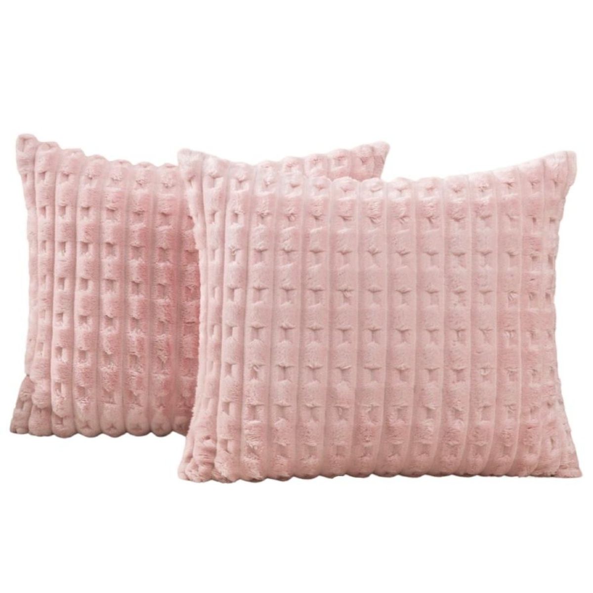 GENERICO - Par de Fundas de Cojín Estilo Bambú Rosa