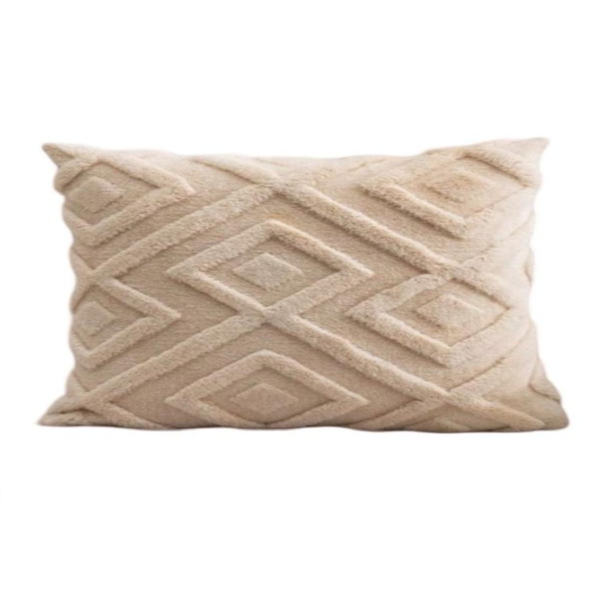 GENERICO - Par de Fundas de Cojín Estilo Trenzado-Beige