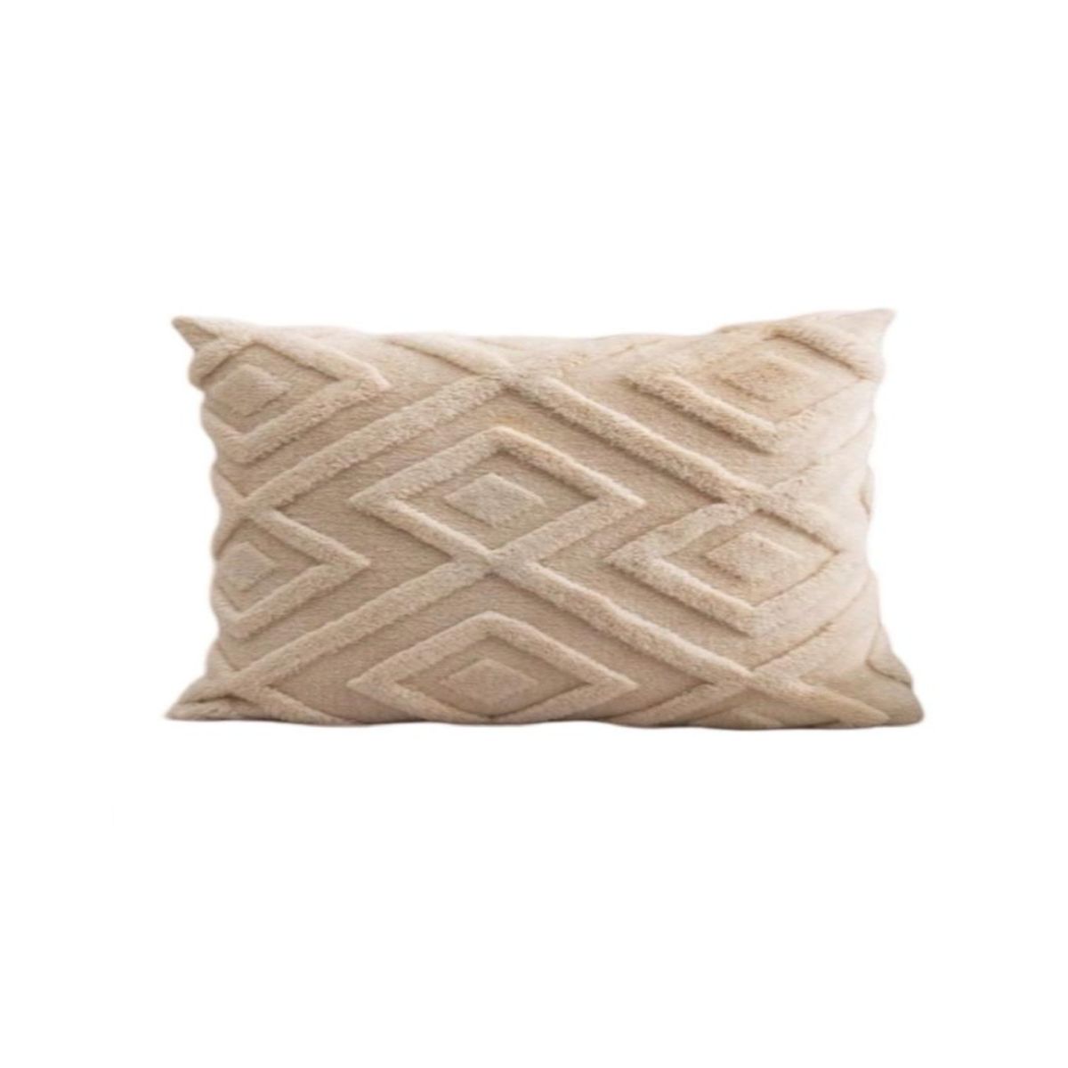 GENERICO - Par de Fundas de Cojín Estilo Trenzado-Beige
