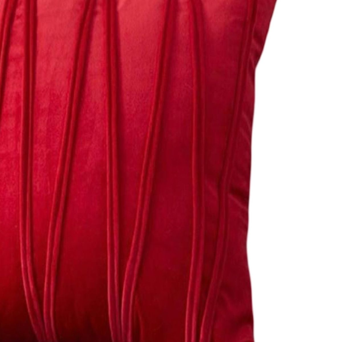 GENERICO - Par de Fundas de Cojín Estilo Terciopelo-Rojo