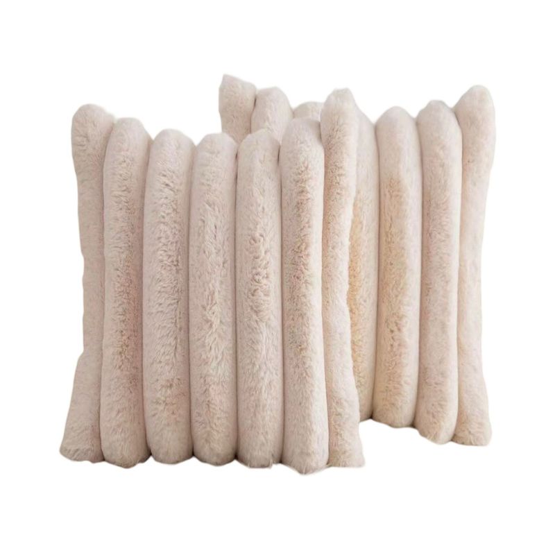 GENERICO - Pack de 4 Fundas de Cojín Plush-Rosa