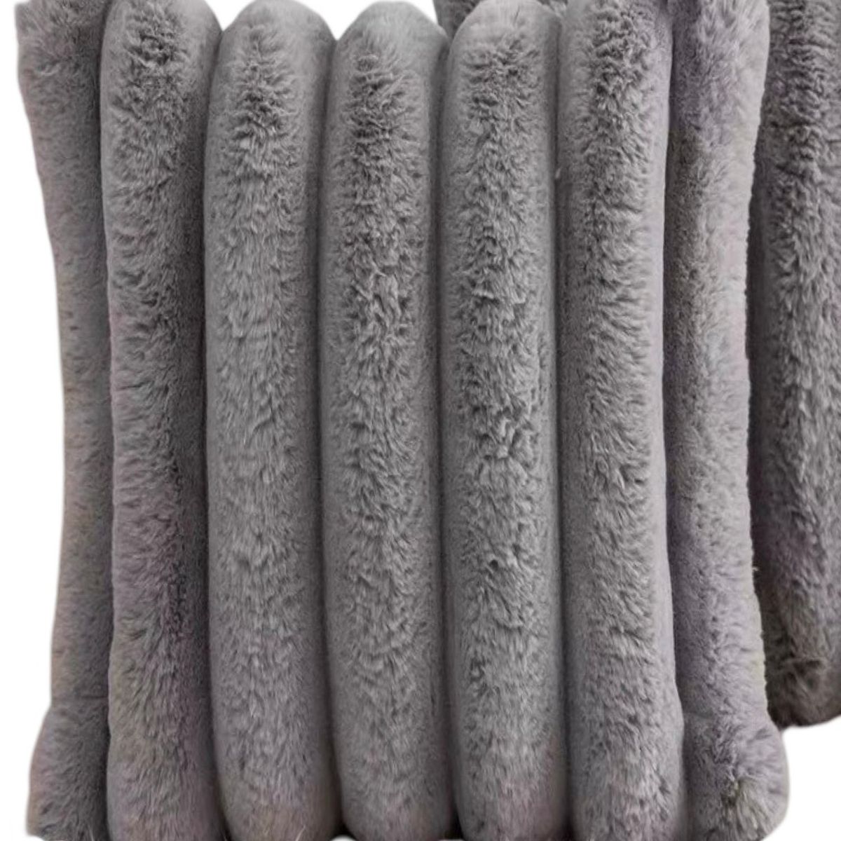 GENERICO - Par de Fundas de Cojín Plush-Gris