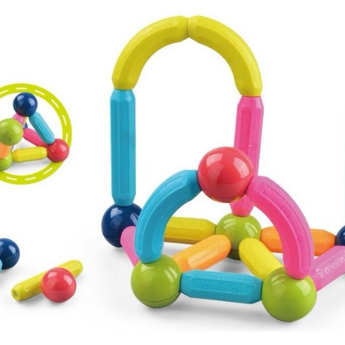 GENERICO - Set Bolas y Varillas Magnéticos 25 pcs