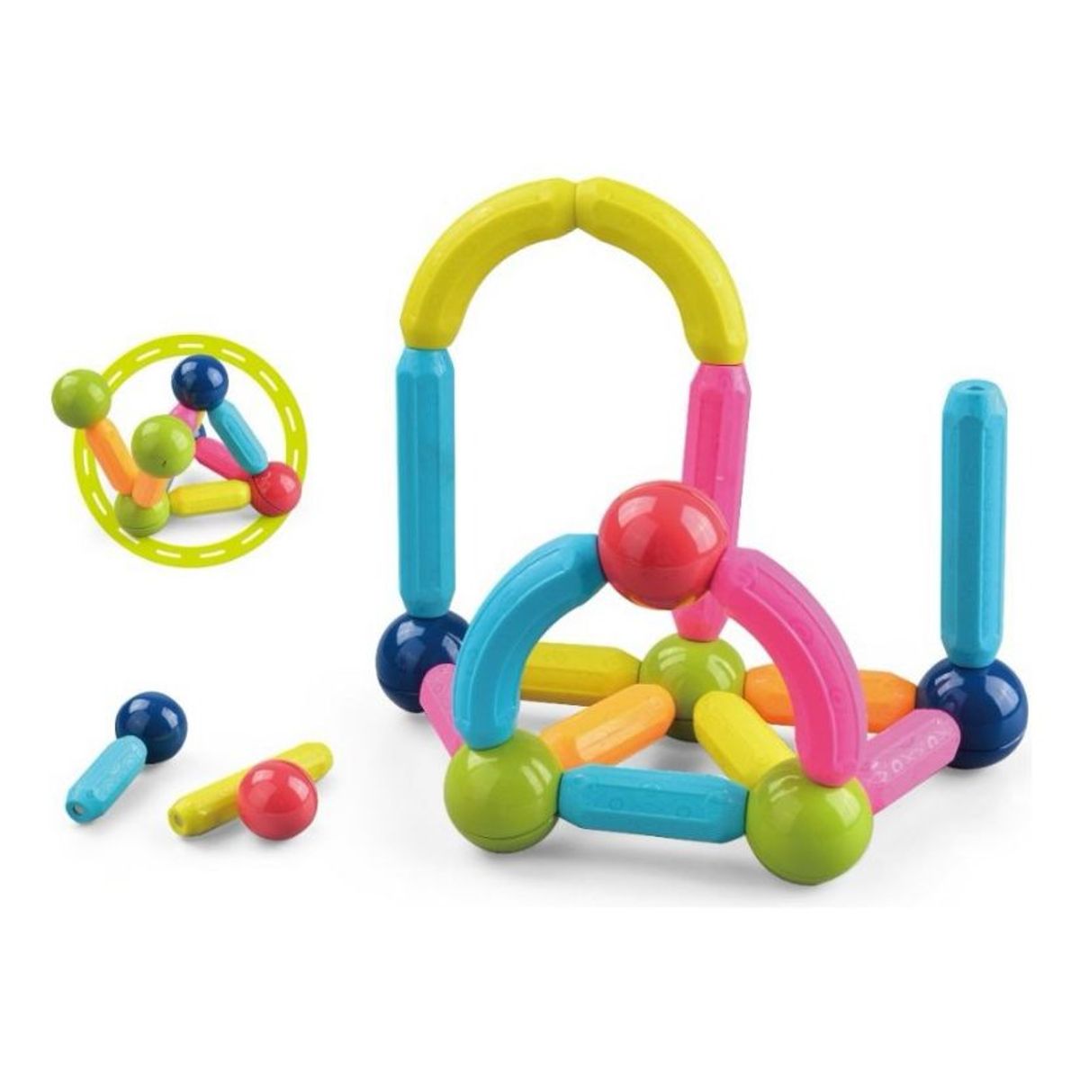 GENERICO - Set Bolas y Varillas Magnéticos 25 pcs