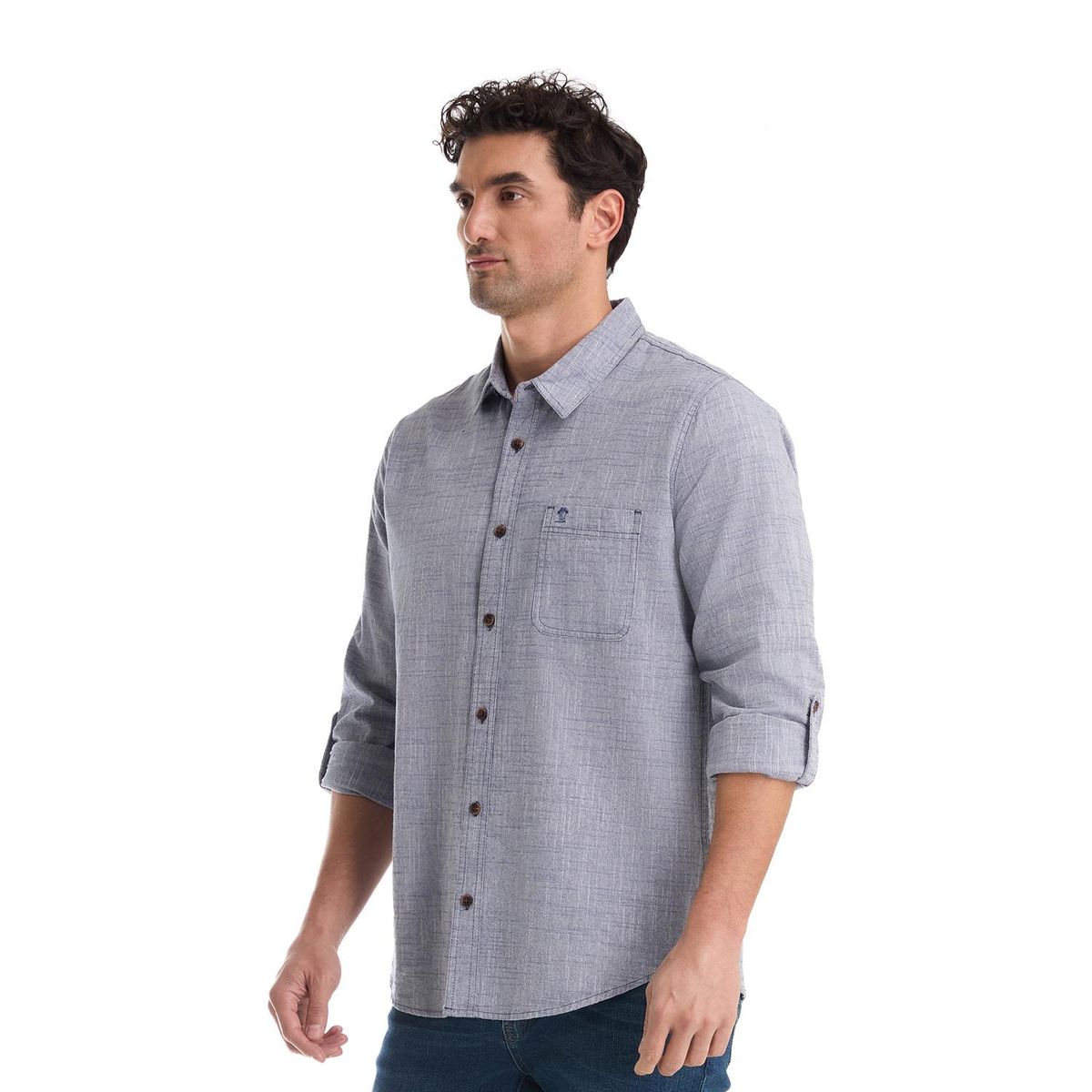 PANAMA JACK - Camisa Hombre Manga Larga Azul Panama Jack