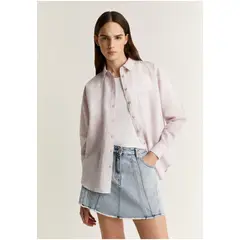 SCALPERS - Camisa Lino Rayas Combinadas Pinkstripes