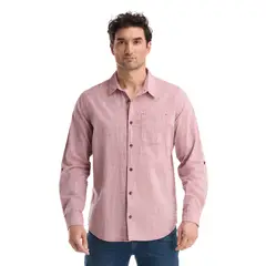 PANAMA JACK - Camisa Hombre Manga Larga Burdeo