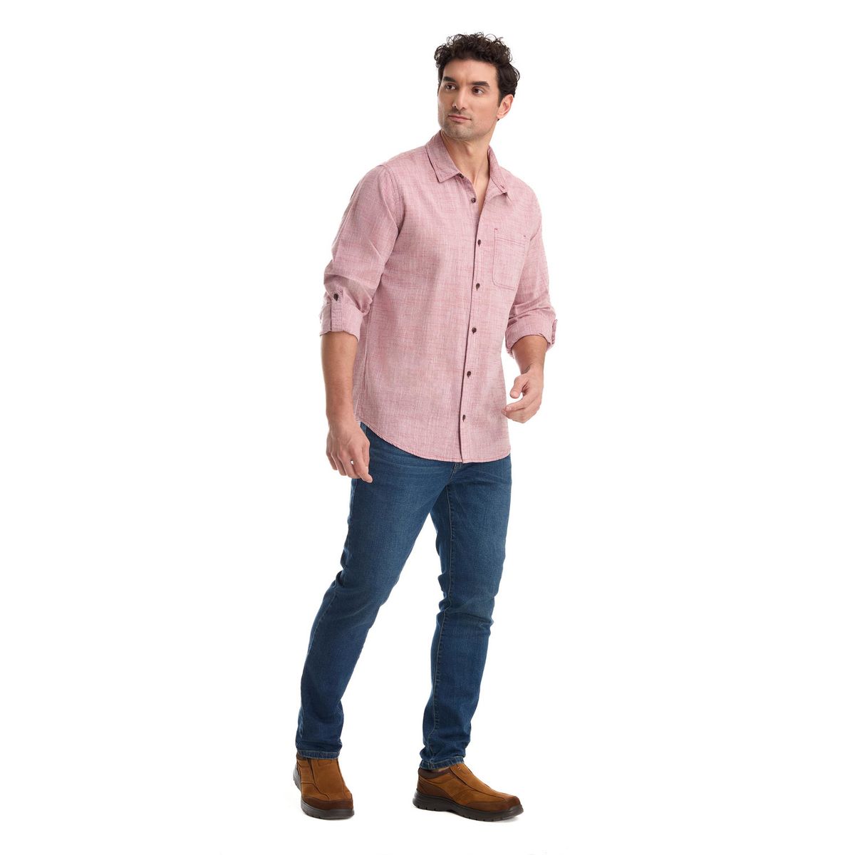 PANAMA JACK - Camisa Hombre Manga Larga Burdeo Panama Jack