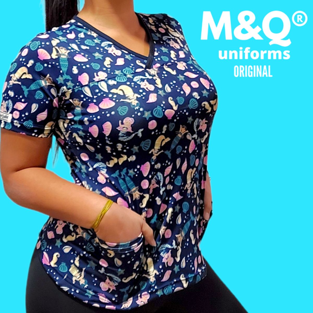 MQ PROFESIONAL - Delantal Clínico Elasticado Sirena