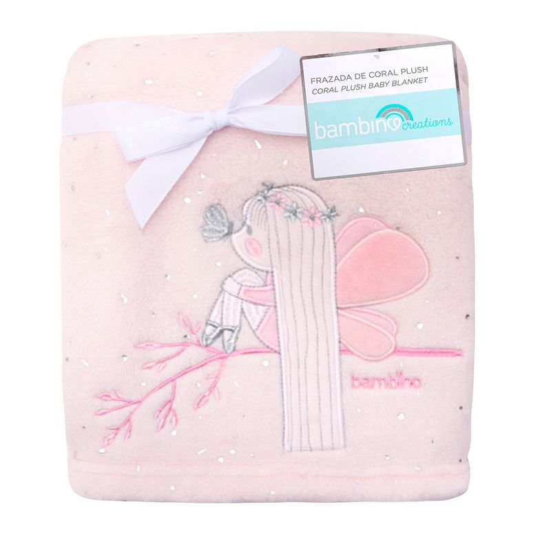 BAMBINO - Frazada De Coral Plush Rosado Hada Niña
