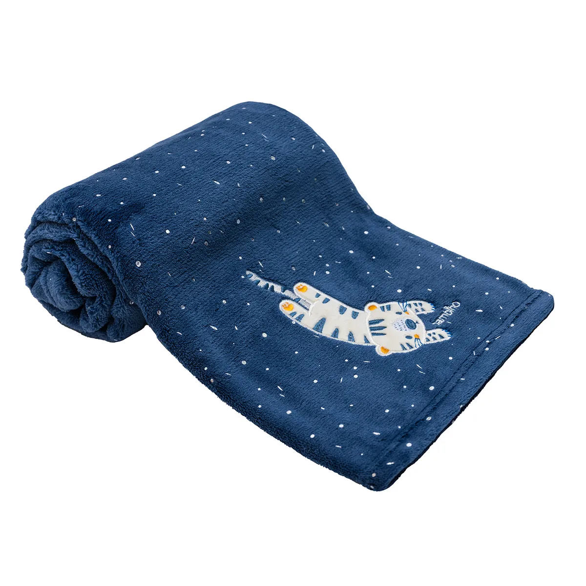 BAMBINO - Frazada De Coral Plush Azul Tigre Niño