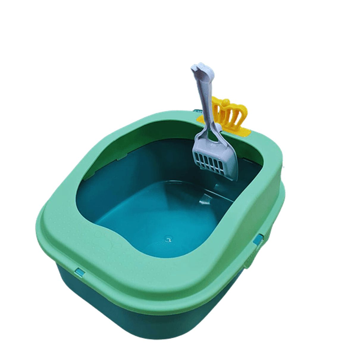 GENERICO - Arenero Bandeja Para Gato Baño Sanitario Corona Verde