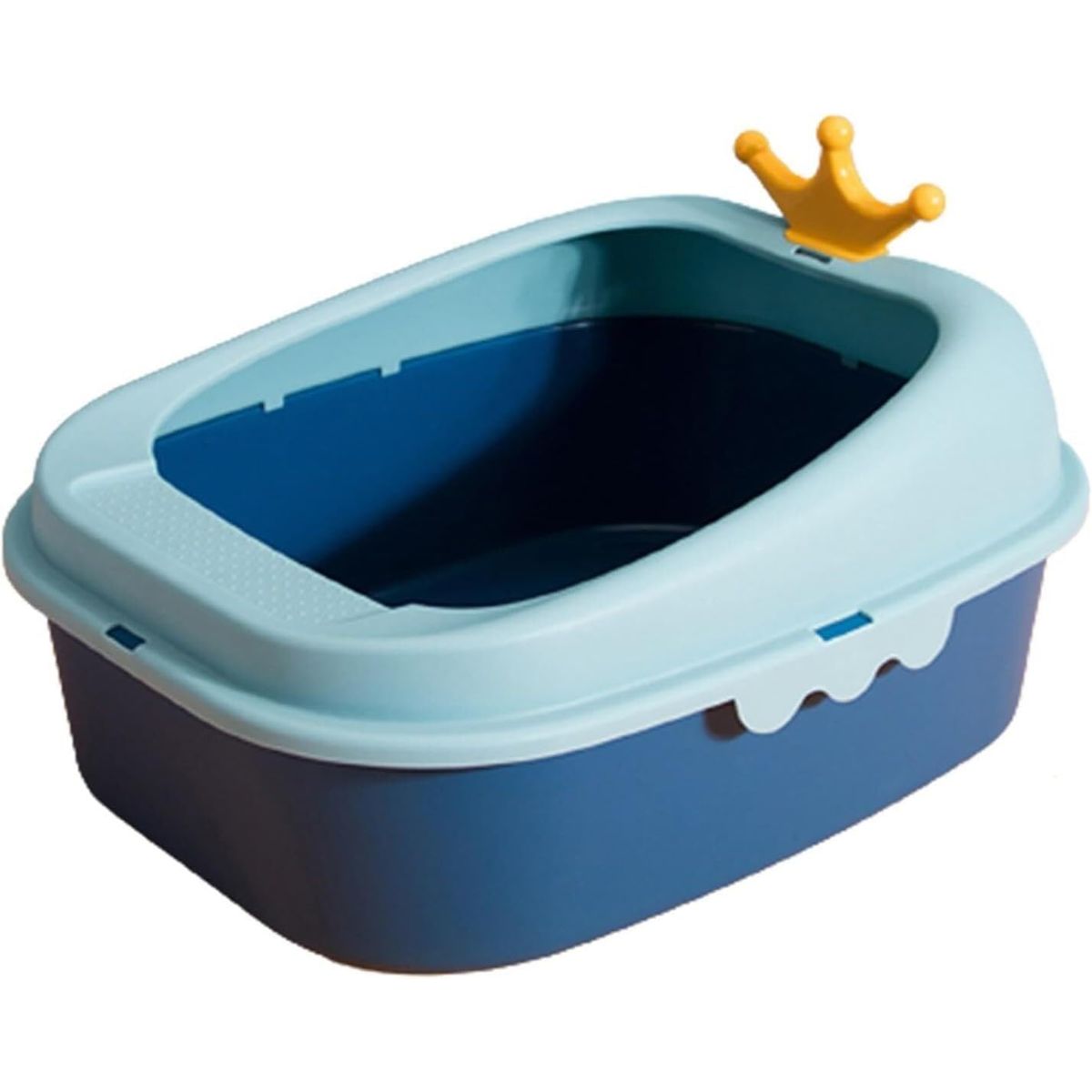 GENERICO - Arenero Bandeja Para Gato Baño Sanitario Corona Azul