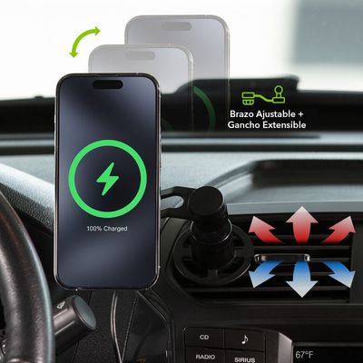 Imagen 2 del producto Cargador de auto inalámbrico Magsafe 7.5W negro