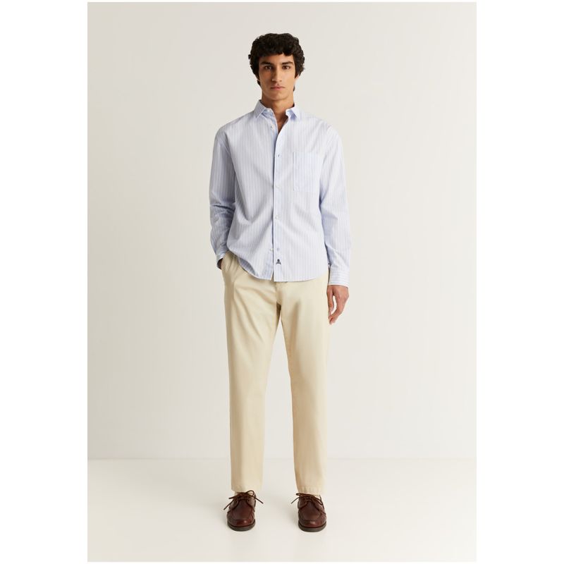 SCALPERS - Pantalón Premium Detalle Cintura Beige