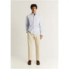 SCALPERS - Pantalón Premium Detalle Cintura Beige